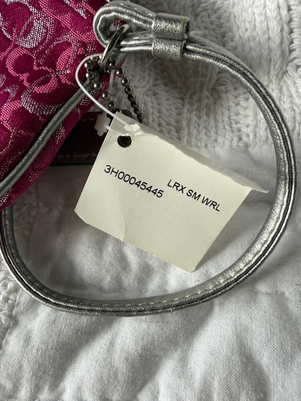 Coach Metallic Pink Signature Wristlet - Picture 8 of 9